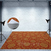 Aperturee - Aperturee Slovakia Floral Repeat Pattern Fabric Floor Backdrop